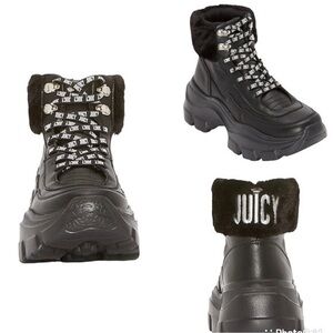 New ▶️ Juicy Couture ◀️ Emmie Black Faux Fur Boots. Size 8.5